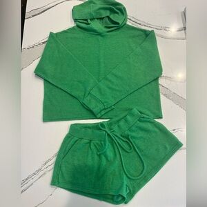 Jac Parker Women’s Lazy Day Hoodie (S) and Shorts (XS) Matching Set Loungewear